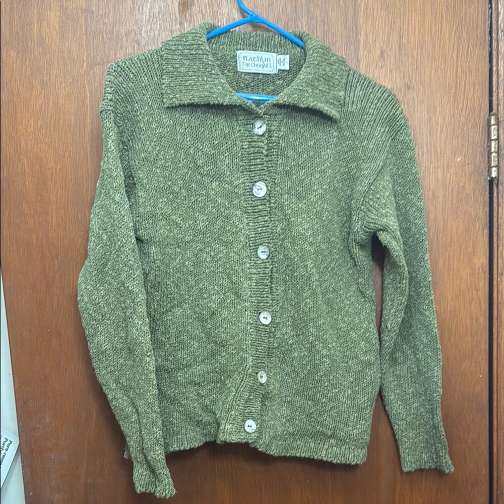 Rathlin Irish vintage Green Cardigan